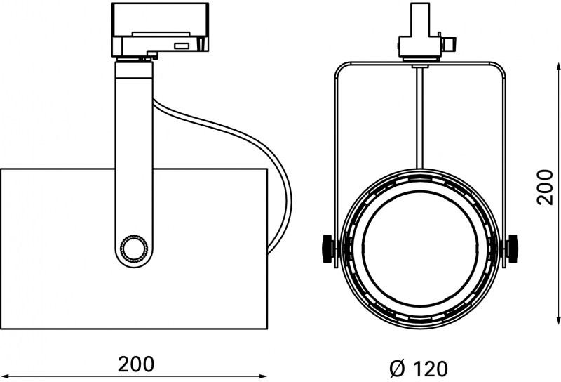 Lucifero's Светодиодные трековые светильники из экструдированного алюминия Phar sun-id-1515521 - Вид №3