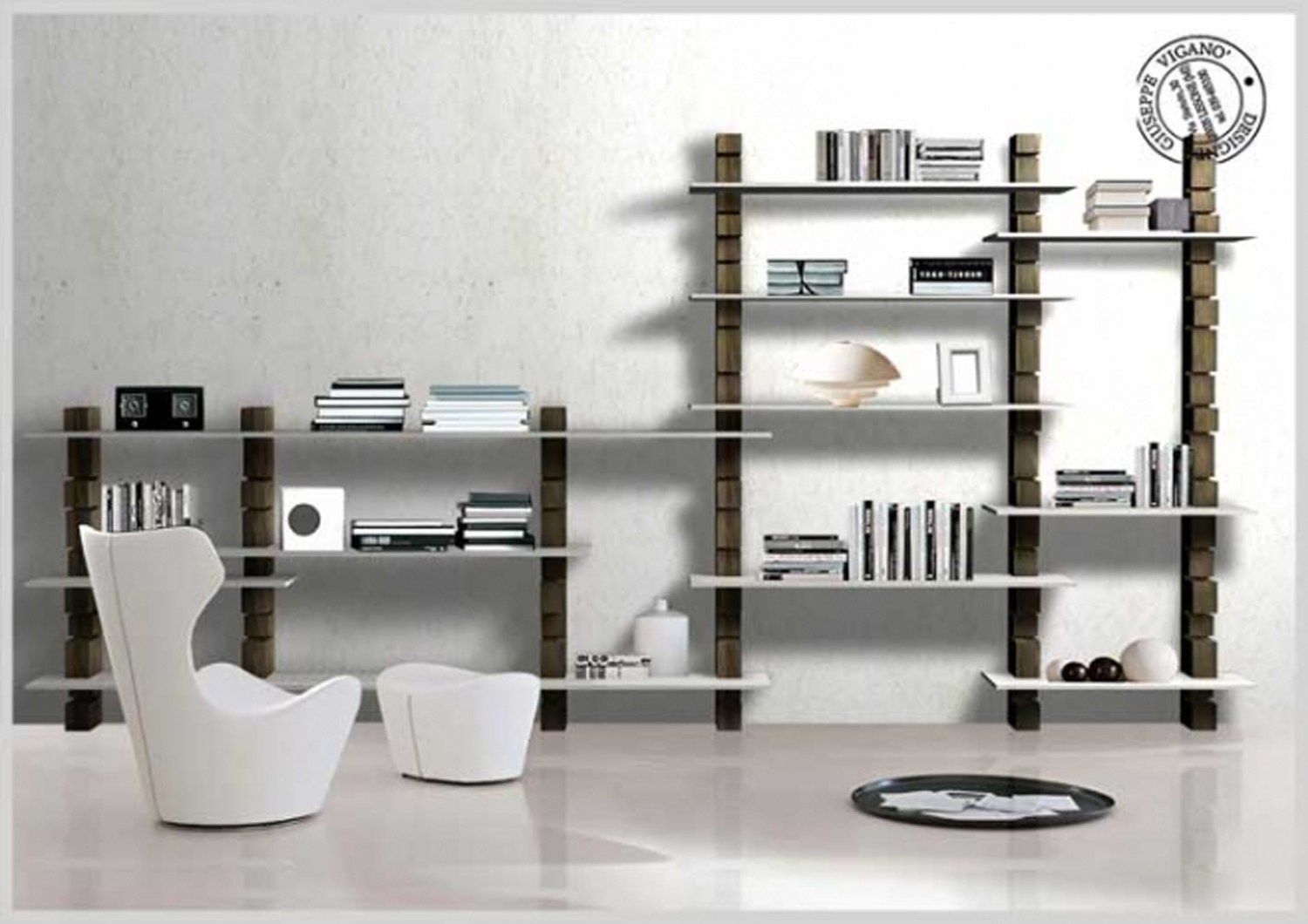 Секционный книжный шкаф из массива дерева Morelato SHARK ARCH-00019316 - Вид №3