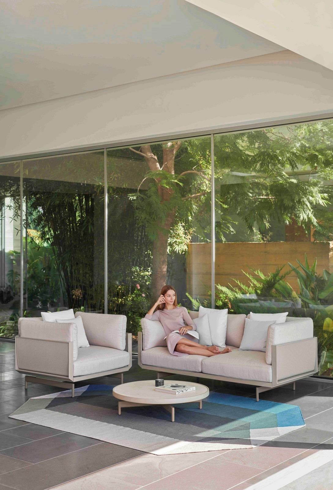 Садовый стул из ткани и алюминия с термокрытием GANDIABLASCO Onde ARCH-00136154 - Вид №38