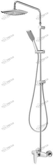 JUSTIME Настенная душевая стойка из хромированной латуни с ручным душем Pan ii sun-id-1484671