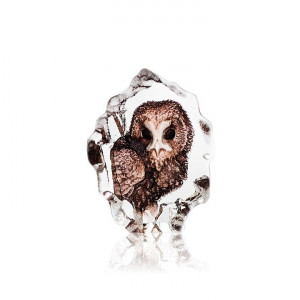 88177 Скульптура "Сова" (миниатюра), коричневая, 45/60 мм. Maleras