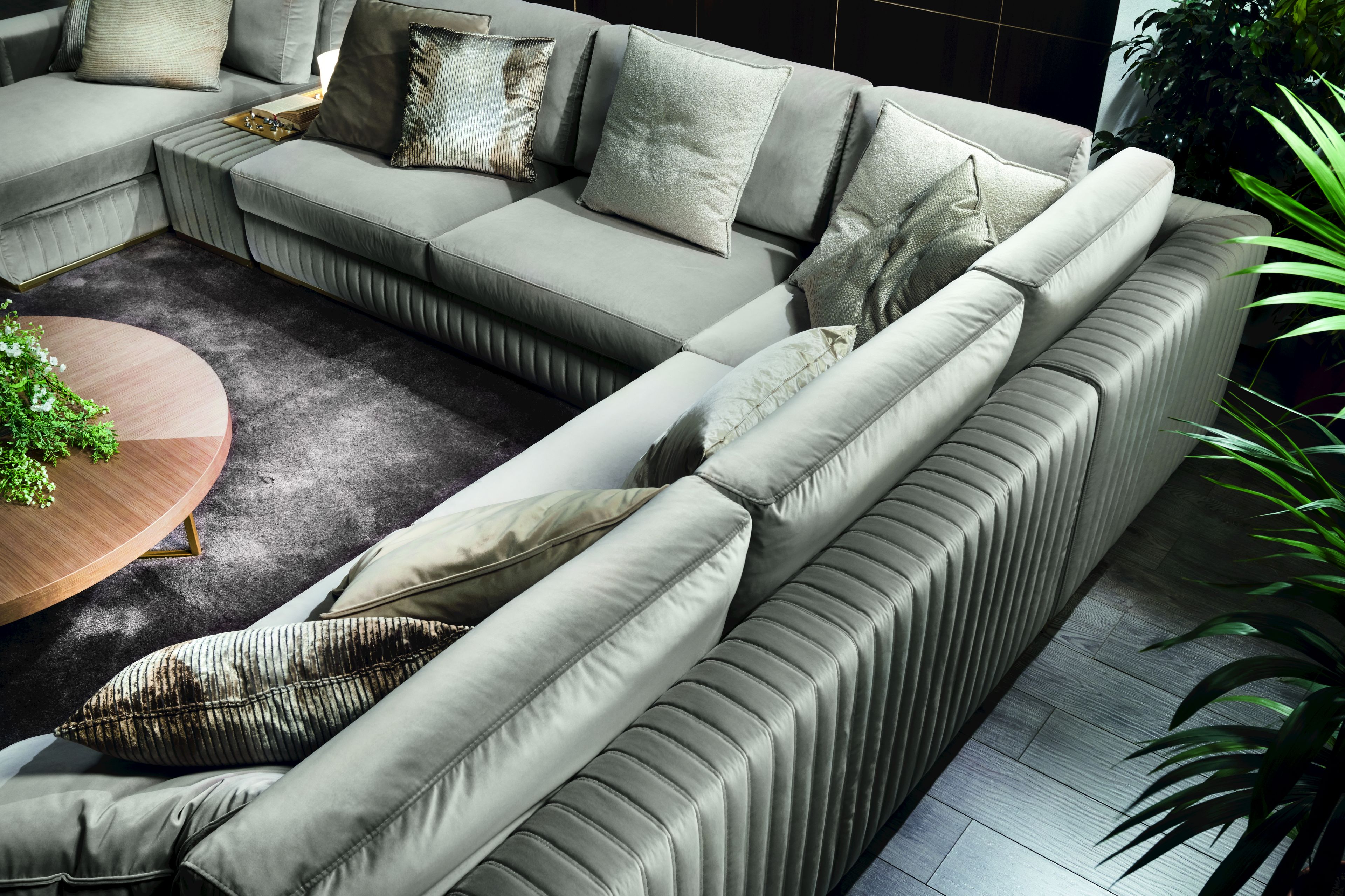 Бархатный угловой диван Former In Italia ARCH-00122107 - Вид №1