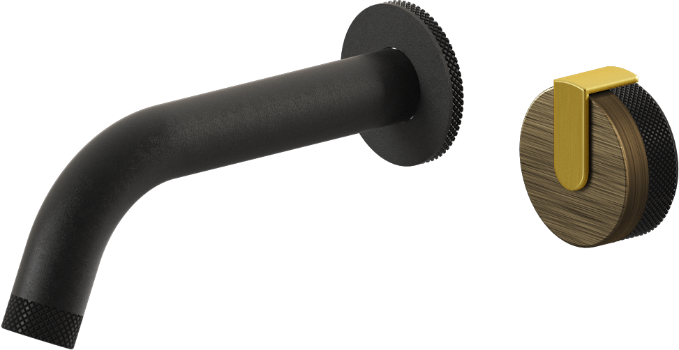 E-11535-R1VBB-L1BB-BK Настенный прогрессивный смеситель скрытого монтажа для раковины GRAFF MOD+