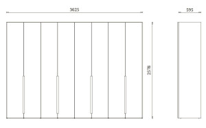 Деревянный секционный шкаф