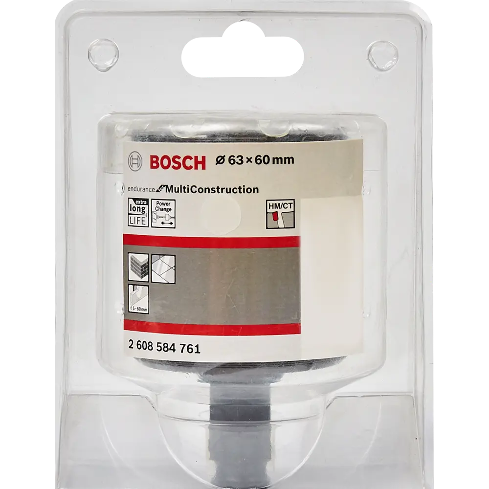 Коронка универсальная карбидная Bosch 2608584761 63 мм BOSCH PROFESSIONAL STLM-2122699 - Вид №2