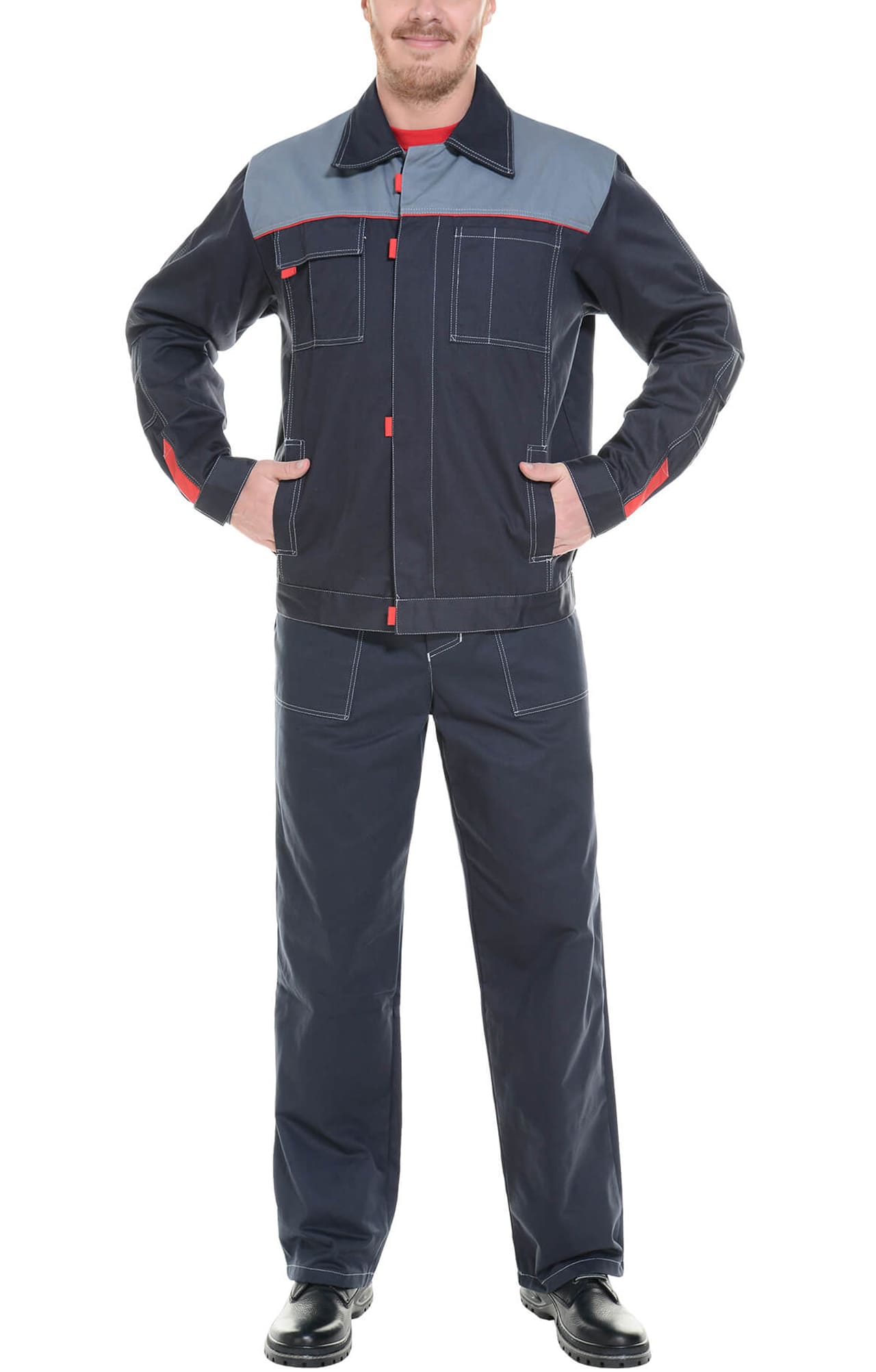 69260 Костюм "Профи" темно-серый  Летняя спецодежда  размер 44-46/170-176  - Вид №19