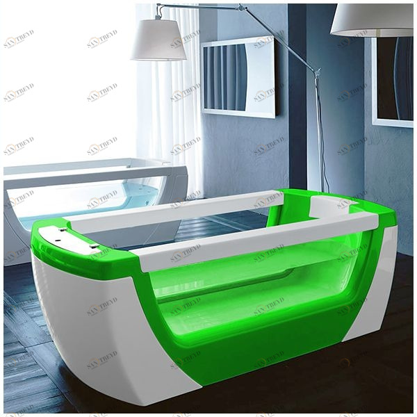 Ванна Gruppo treesse Vision VTL-V1381-SE зелёная стеклянная прозрачная VTLV1381ZE