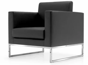 Quinti Sedute Кресло на санках из ткани с подлокотниками Vogue