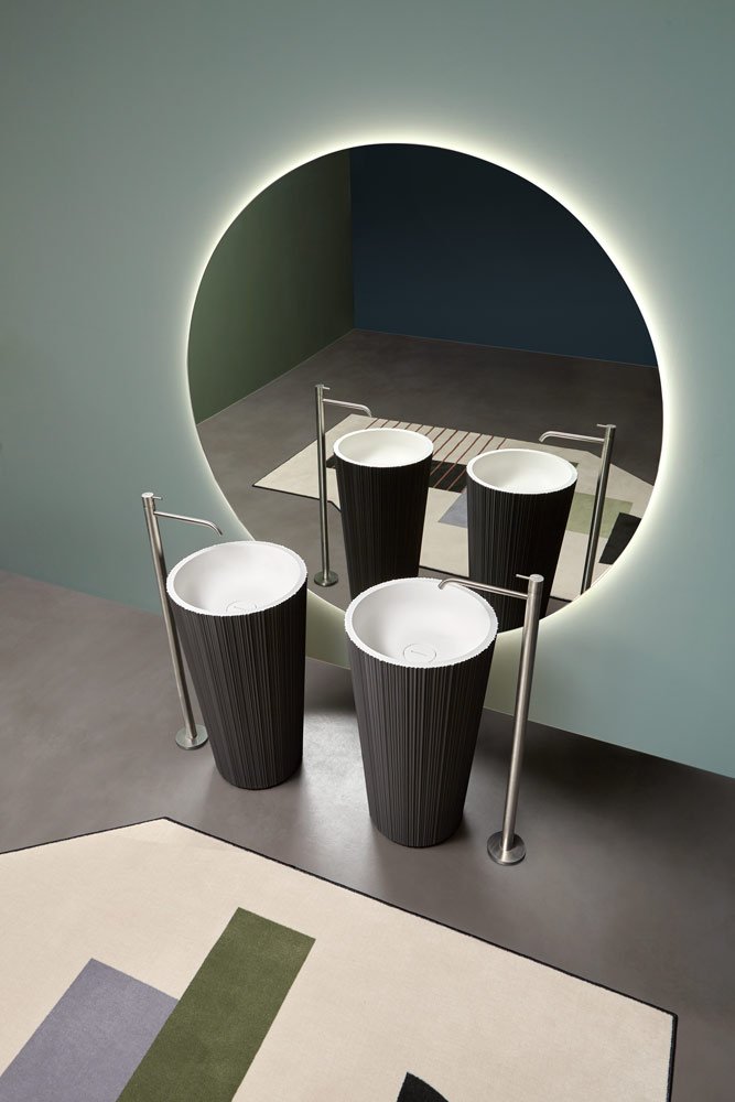 Plissé Напольная раковина стоящая прямоугольная Antoniolupi  - Вид №6