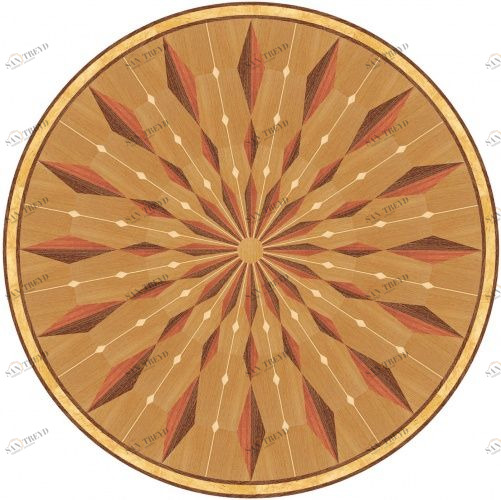 Художественный паркет Da Vinci Розетка 26-214 Дуб Селект (Гладкая) х1000диаметр мм 260090214