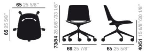 arper 5-спицевый стул на колесиках Palm sun-id-1420263 - Вид №1