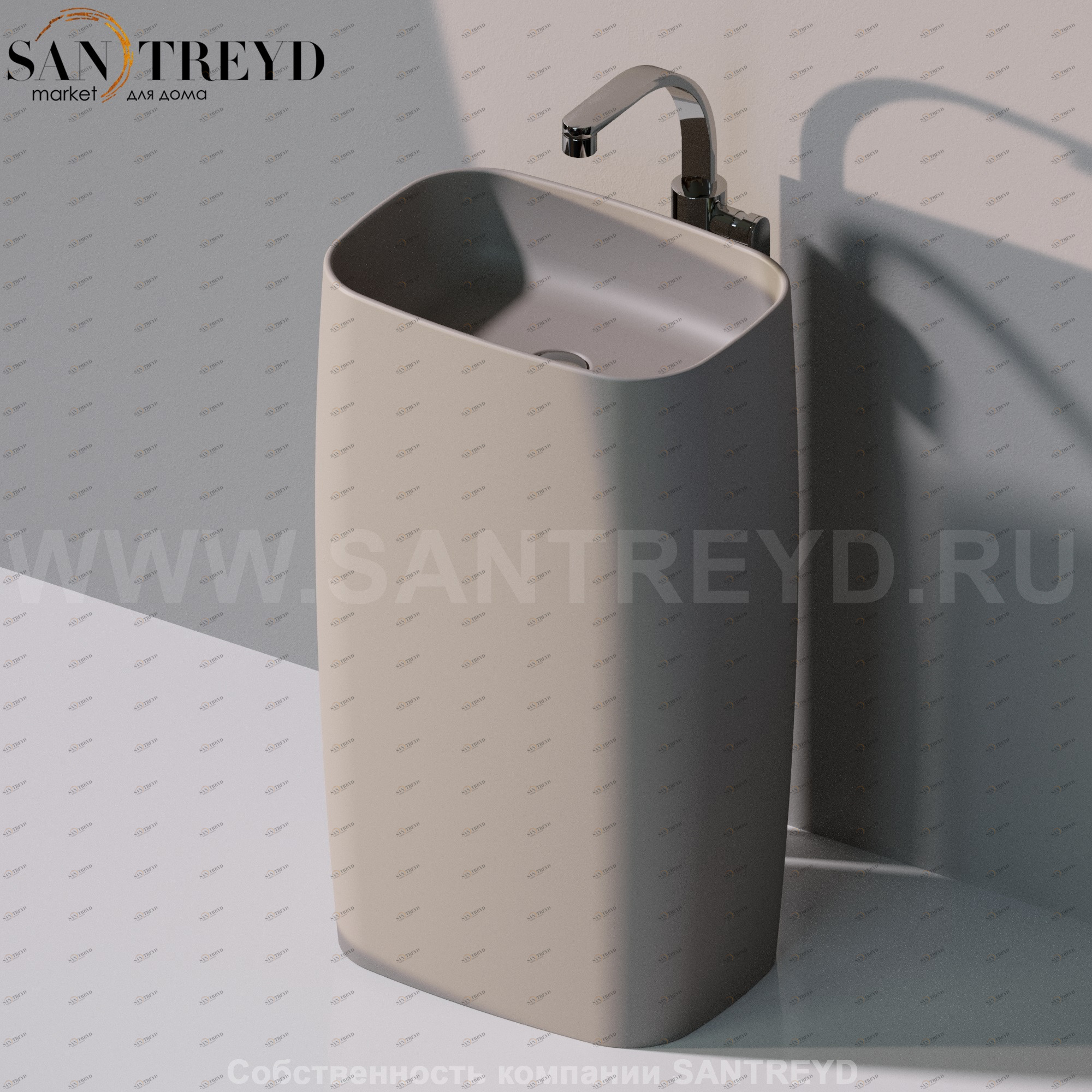 FG52C1019 Напольная раковина стоящая прямоугольная Ceramica Flaminia Flag