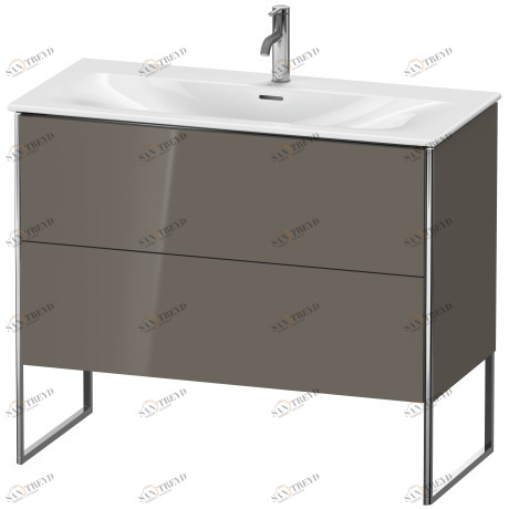 XS452508989 XSquare Тумбочка напольная Фланелево-серый глянцевый лак Duravit