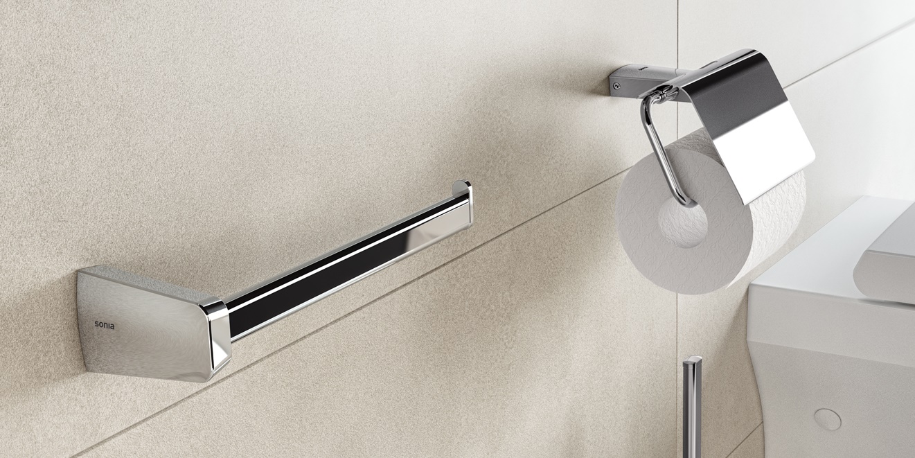 Sonia Держатель туалетной бумаги с крышкой настенный S6-Zen Хром 161034 - Вид №1