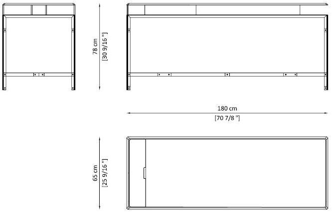 Paolo Castelli Прямоугольный стол из металла и дерева с ящиками sun-id-1444441 - Вид №10