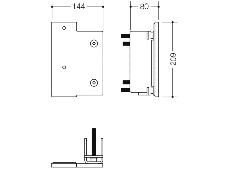 S50.02.00041 Дополнительный комплект складных опорных реек HEWI S 50 Module  - Вид №4