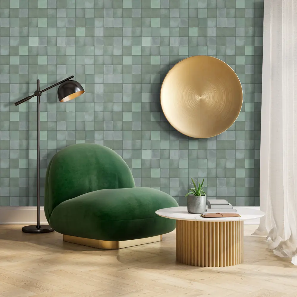 Пластмаркет | Стеновая панель ПВХ «Мурена» с текстурой мраморной плитки 960x485 мм 89379520 STLM-1519342 - Вид №3