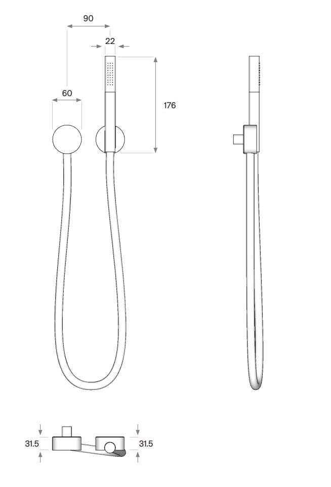 Набор термостатических ванн из нержавеющей стали с ручным душем COCOON Maison ARCH-00023239 - Вид №2