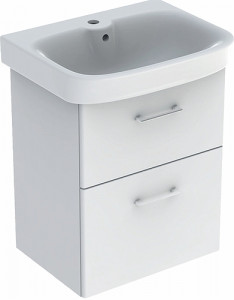 9616731001 Комплект умывальника IDO Glow Square с основанием для умывальника, два ящика, Ш = 600 мм, Ш1 = 600 мм, Т = 377, темно-коричневый