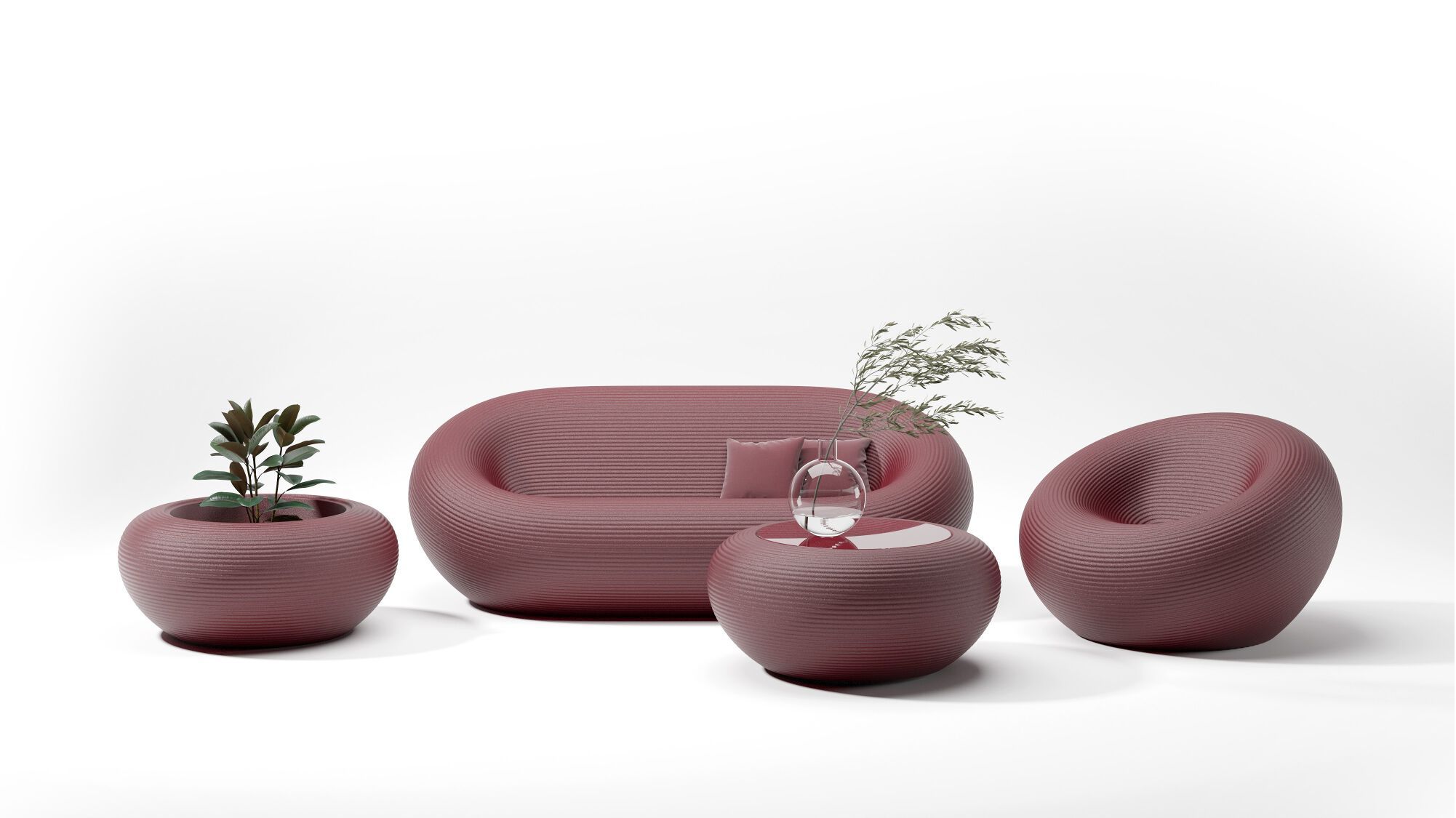 Круглый стол из полиэтилена Qeeboo нами ARCH-00063093 - Вид №7