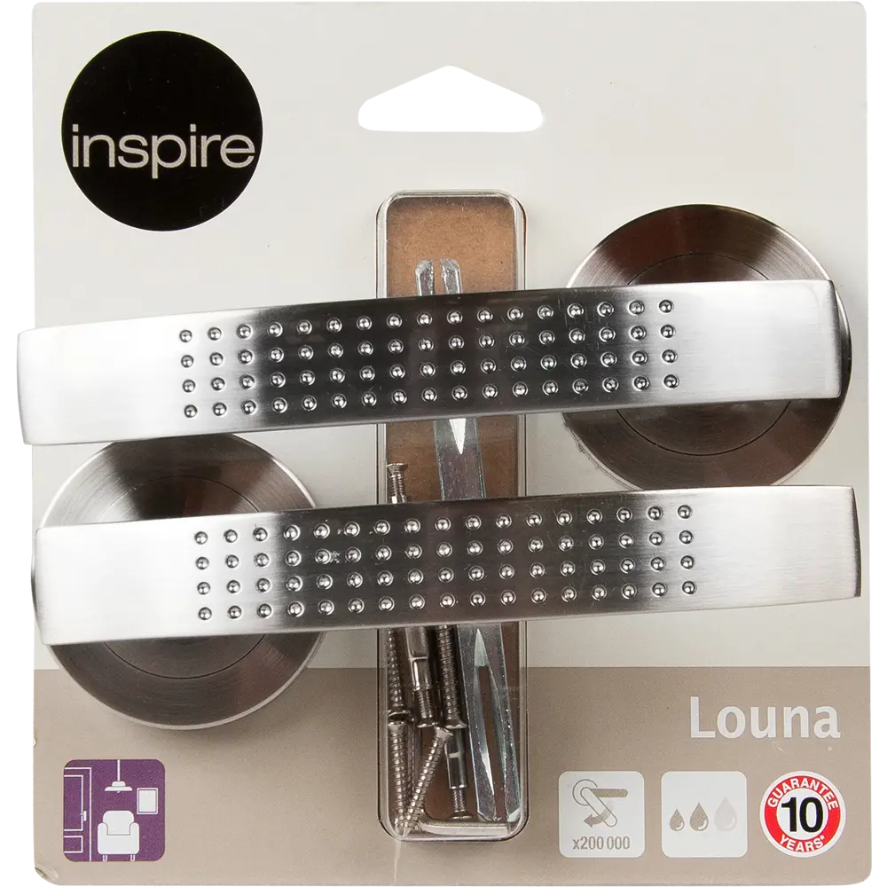 Дверные ручки Inspire Louna алюминий без запирания цвет никель 82227130 STLM-2067861  - Вид №4