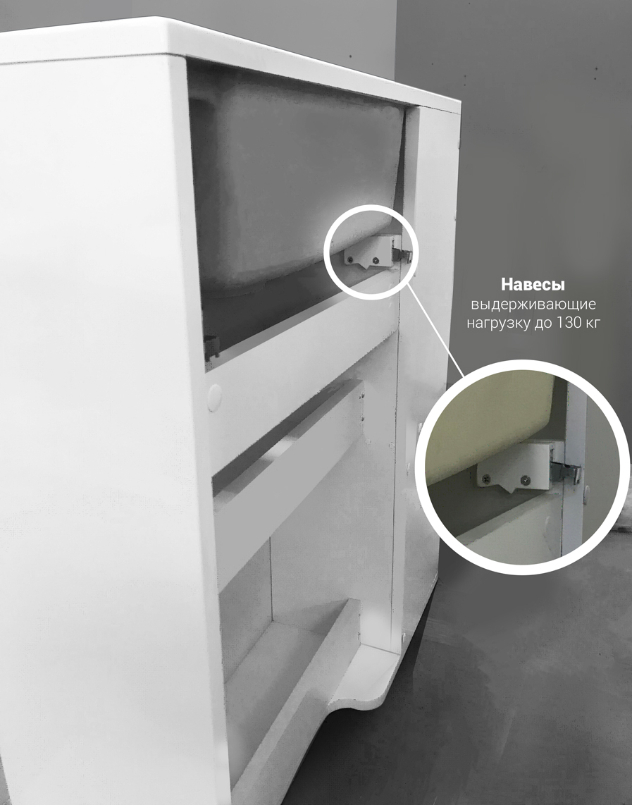 У83300 Тумба с раковиной Lido 60Н 1д. Дуб Сонома 1 Marka LIDO - Вид №5