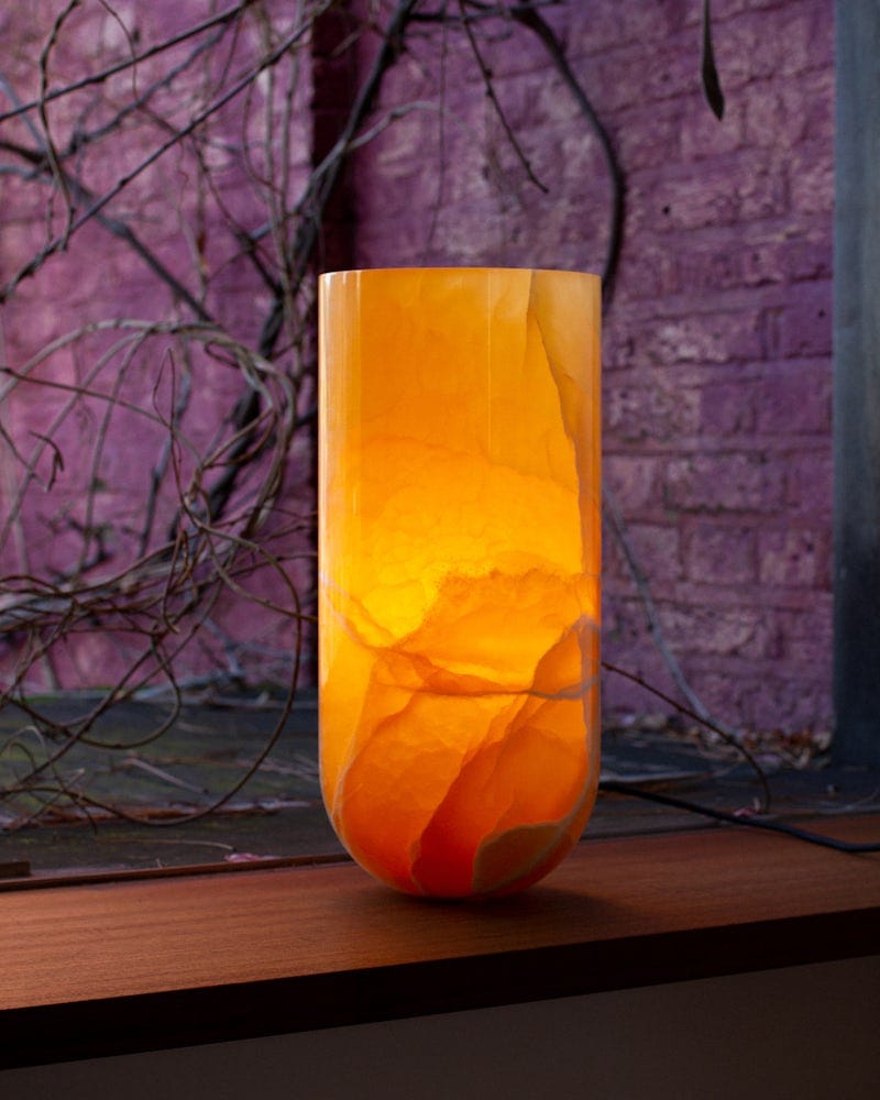 Светодиодная настольная лампа из оникса с диммером Michael Anastassiades ONYX LIGHT ARCH-00010410