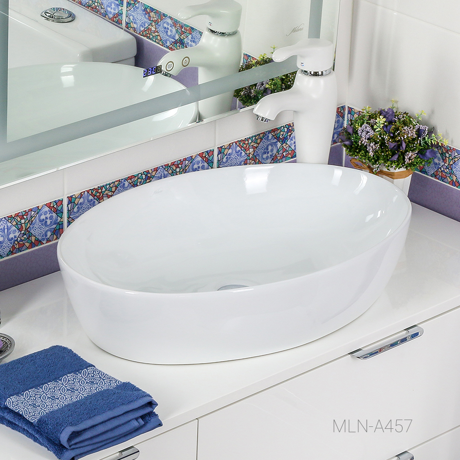 Накладная раковина melana mln-a457 A457-805 - Вид №3