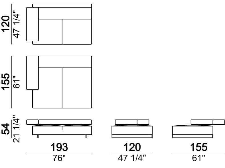 Секционный диван из ткани Arketipo ARCH-00144959 - Вид №10