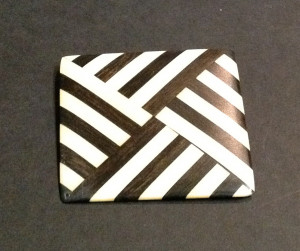 LR36 Брошь, клен, эбеновое дерево 6смx6см Larondelle