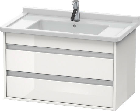KT664405353 Ketho Тумбочка подвесная Каштан темный, декор Duravit - Вид №2