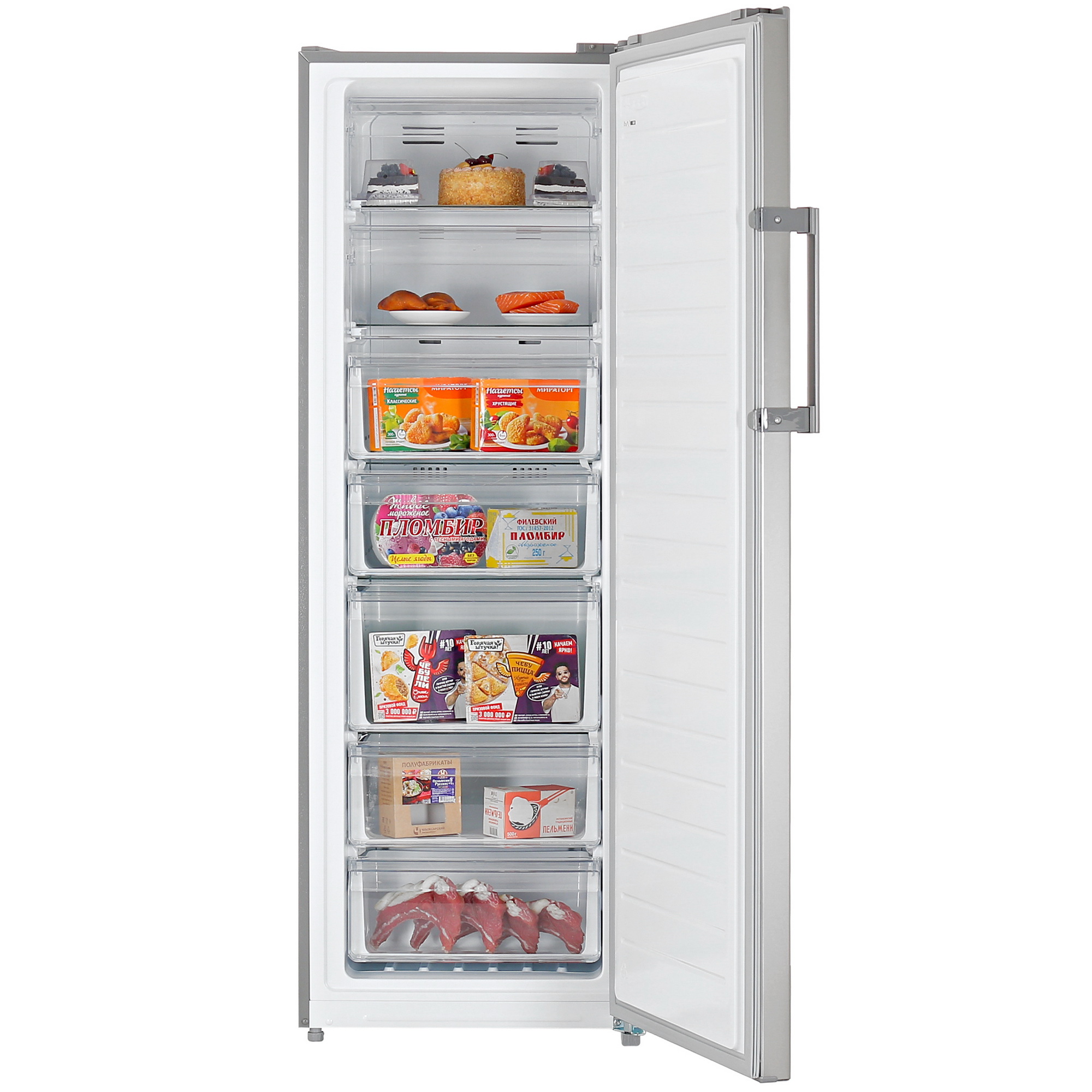 5408494 Морозильный шкаф  DEXP F4-23AMA серебристый STDN-0024843 - Вид №5