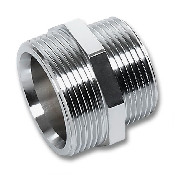 25313814C SANHA 531 ниппель редукционный, хромированная латунь 3/8x1/4 мм  - Вид №1