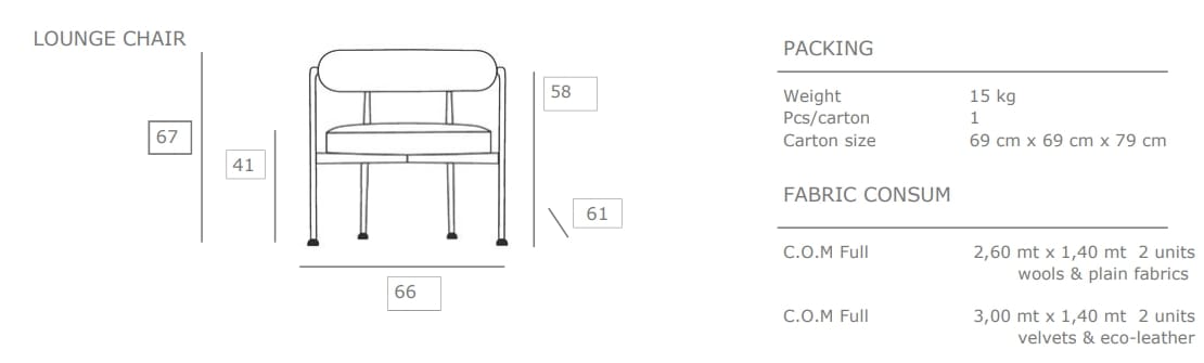 Тканевое кресло с подлокотниками JOB’S Giotto ARCH-00091139 - Вид №4