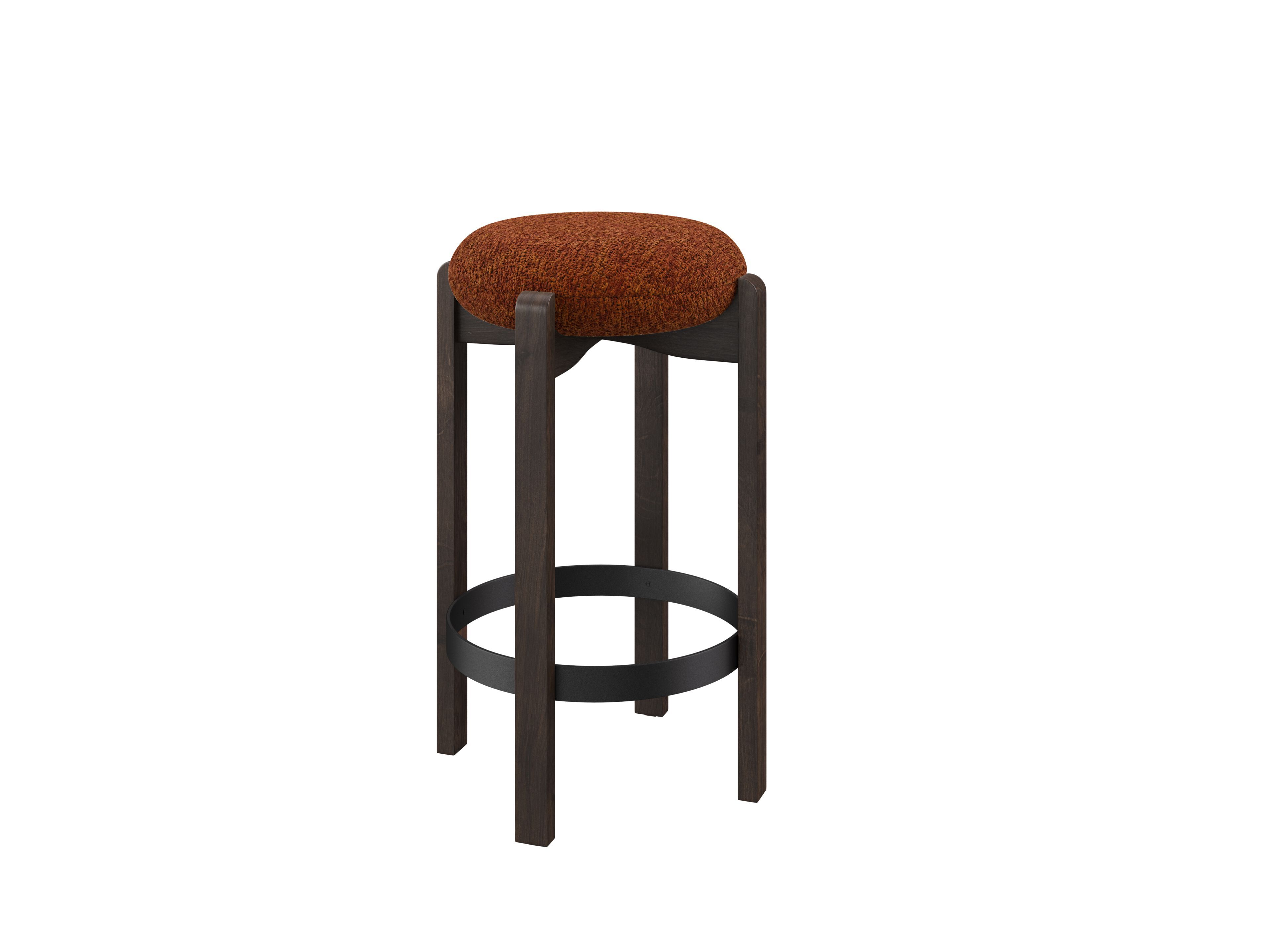 Мягкий барный стул из бука DÔME DECO Nova ' 25 ARCH-00001164 - Вид №4