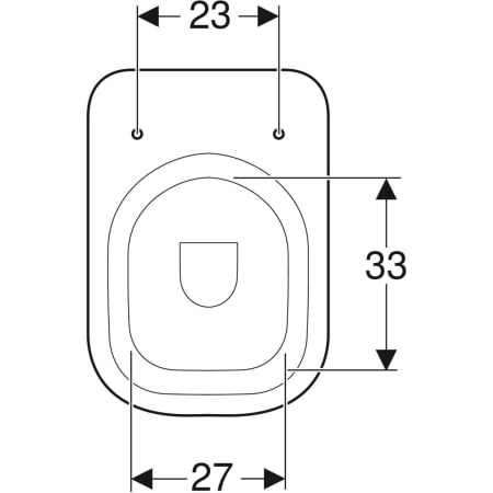 218500000 Напольный унитаз с горизонтальным смывом Geberit Renova Comfort Square, увеличенной высоты, полузакрытая форма, горизонтальный выпуск Geberit  - Вид №2