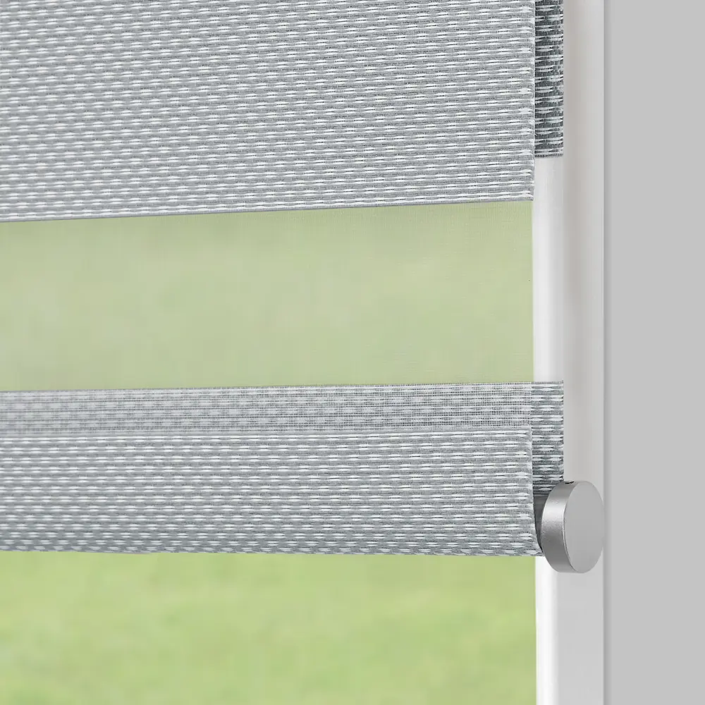 Рулонная штора день-ночь KREAFORTA Novosiberia 55×175 см серая в полоску 89408645 STLM-1580407 - Вид №5