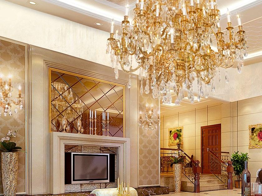 Possoni Illuminazione Аппликация из французского золота с каплями кристаллов swarovski® Caesar 798/a5-sw/g - Вид №1