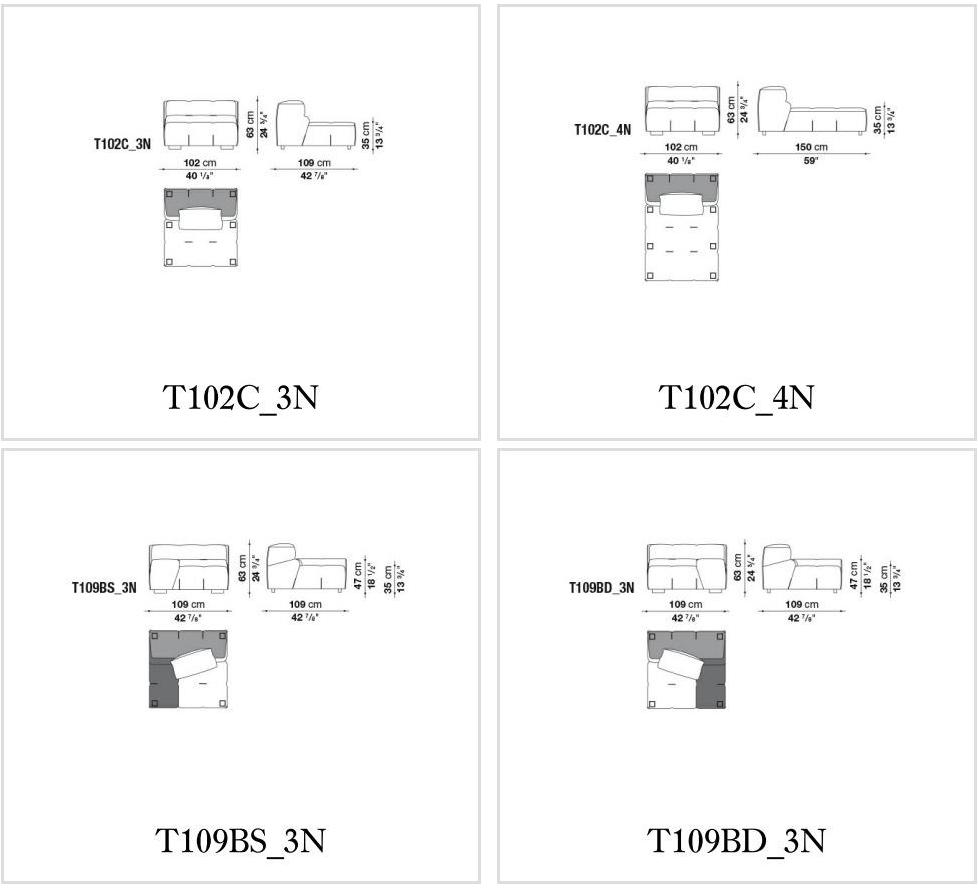B&B Italia Модульный тканевый диван Tufty-too sun-id-1436231 - Вид №13