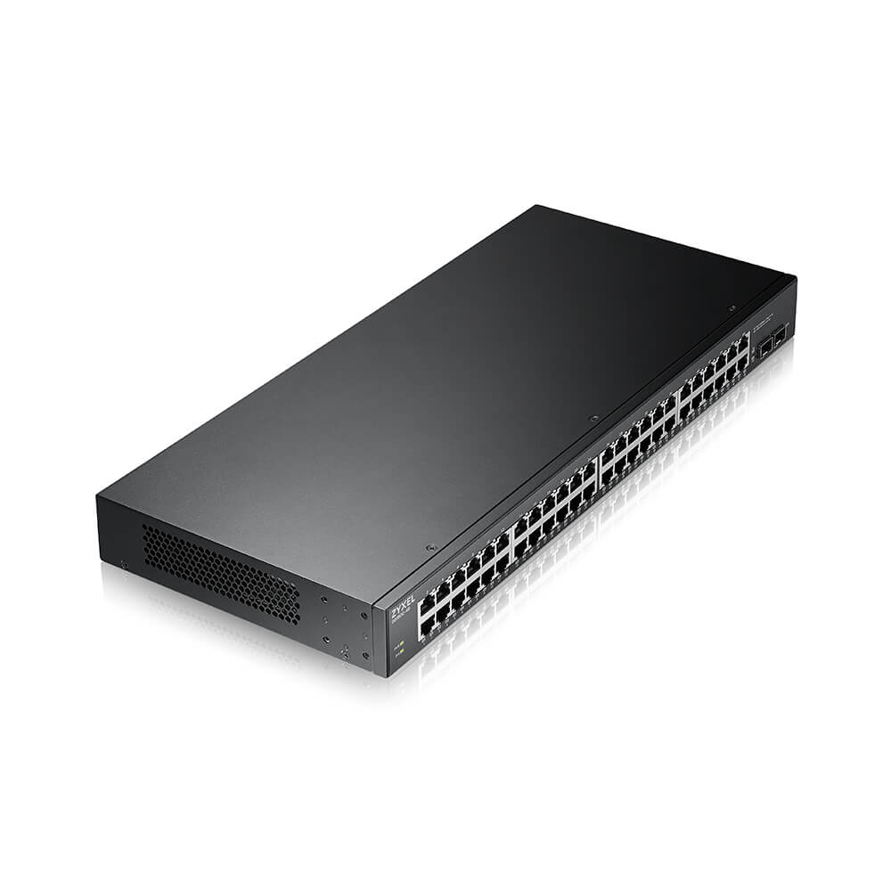 GS1900-48-EU0101F gs1900-48 48-port web-managed gigabit switch with 2 sfp slots ZyXEL Santreyd  - Вид №1