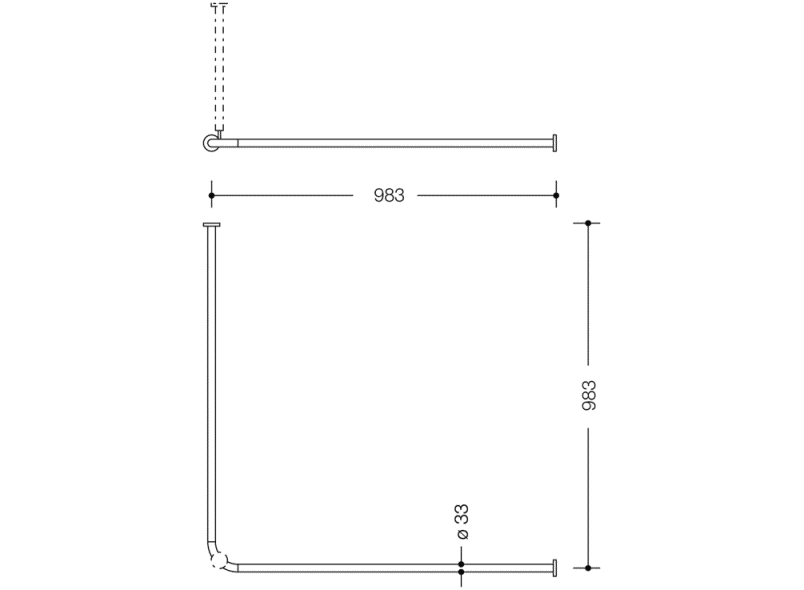 801.34.100 Карниз HEWI Serie 477/801  - Вид №6