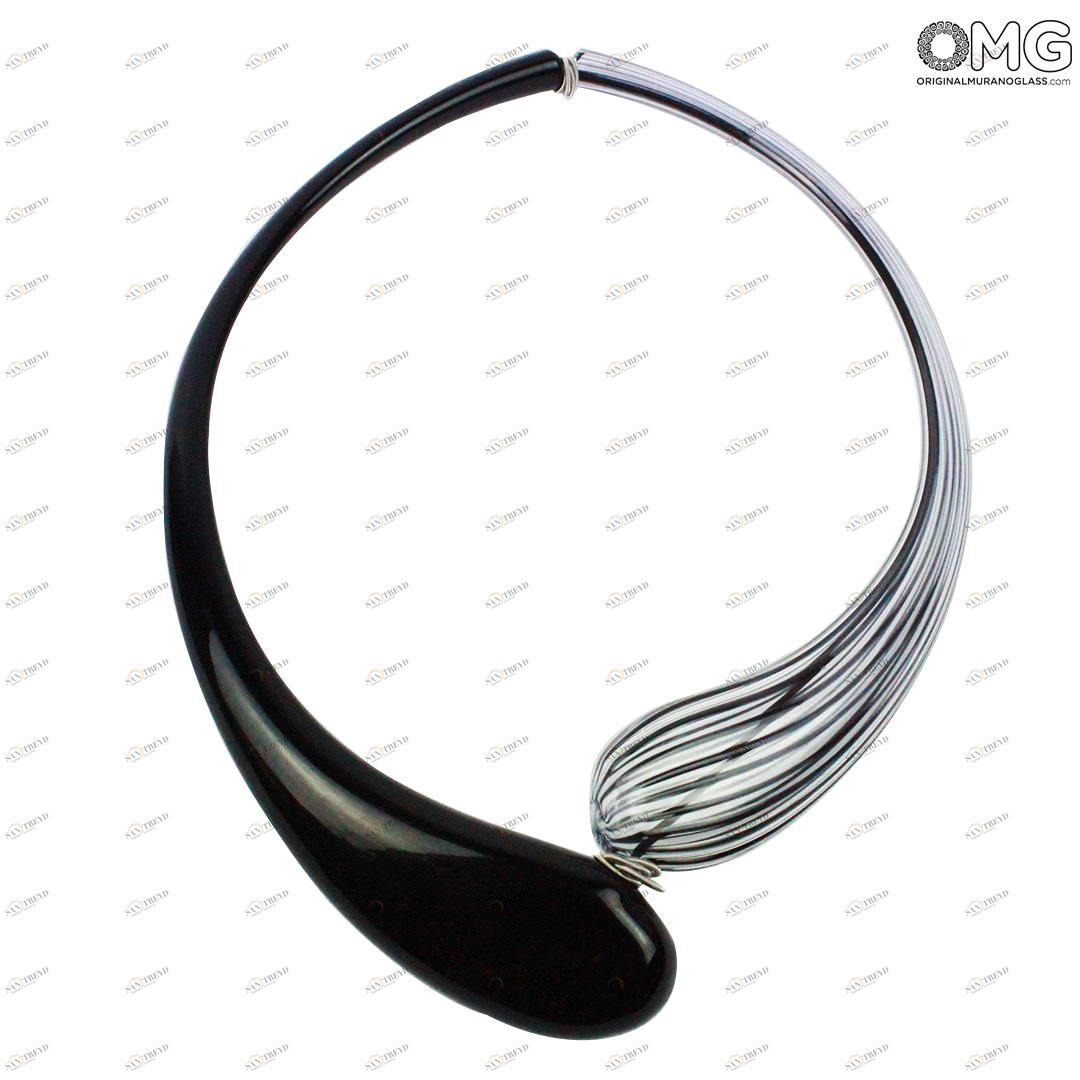 950 ORIGINALMURANOGLASS Колье Дениз - высокая филигрань - муранское стекло OMG 21 см 