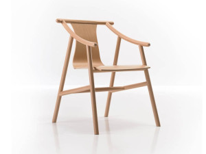 Стул из бука с подлокотниками