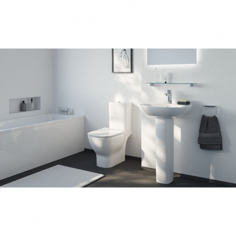 T0087V1 Напольный унитаз для монтажа с бачком Silk White (матовый белый) SILK WHITE AquaBlade® Ideal Standard TESI - Вид №2