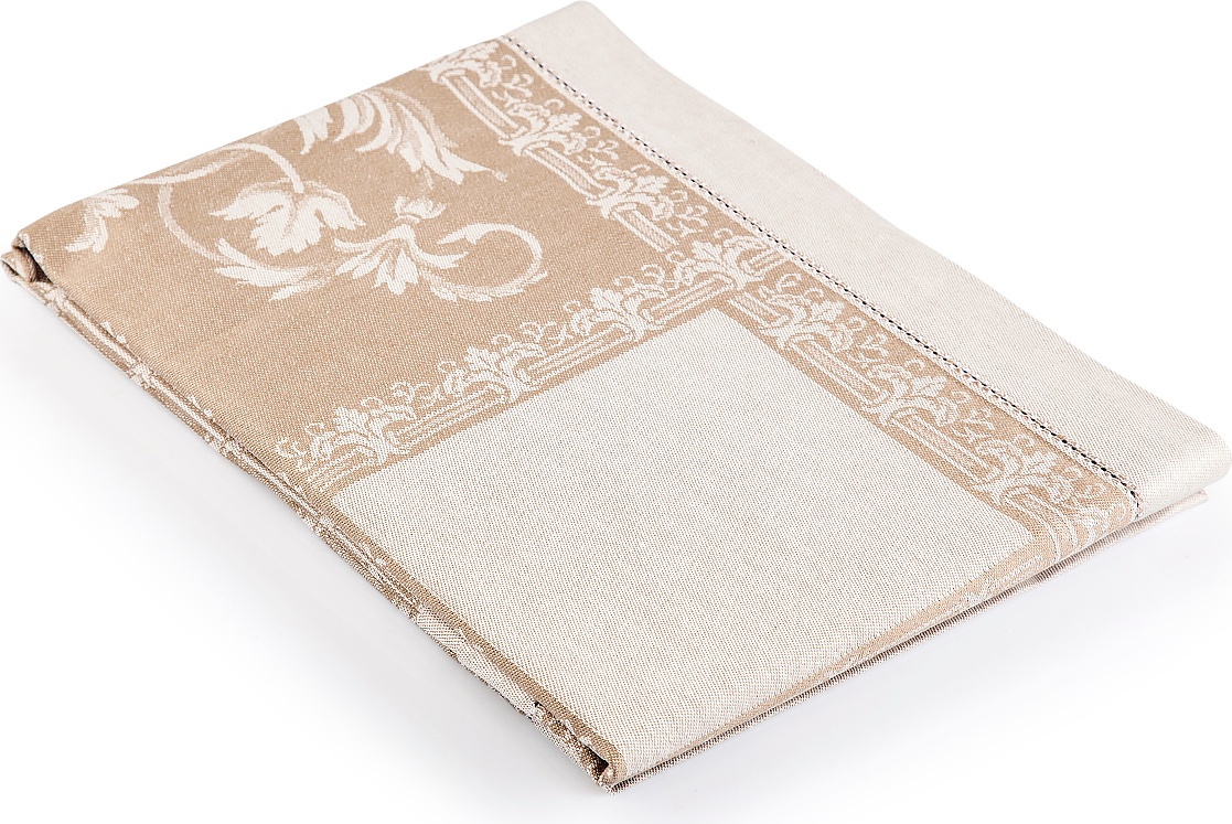 10601038 Яковлевский жаккард Скатерть прямоугольная Яковлевский Жаккард Ренессанс 140х180см серая, полулен Ткань 