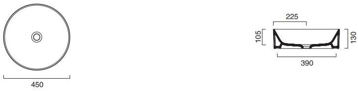 Накладная раковина на столешницу  овальная CERAMICA CATALANO New zero sun-id-1447101 - Вид №2