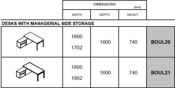 Угловой рабочий стол из меламиновой ткани MDD Ogi ARCH-00097558 - Вид №2