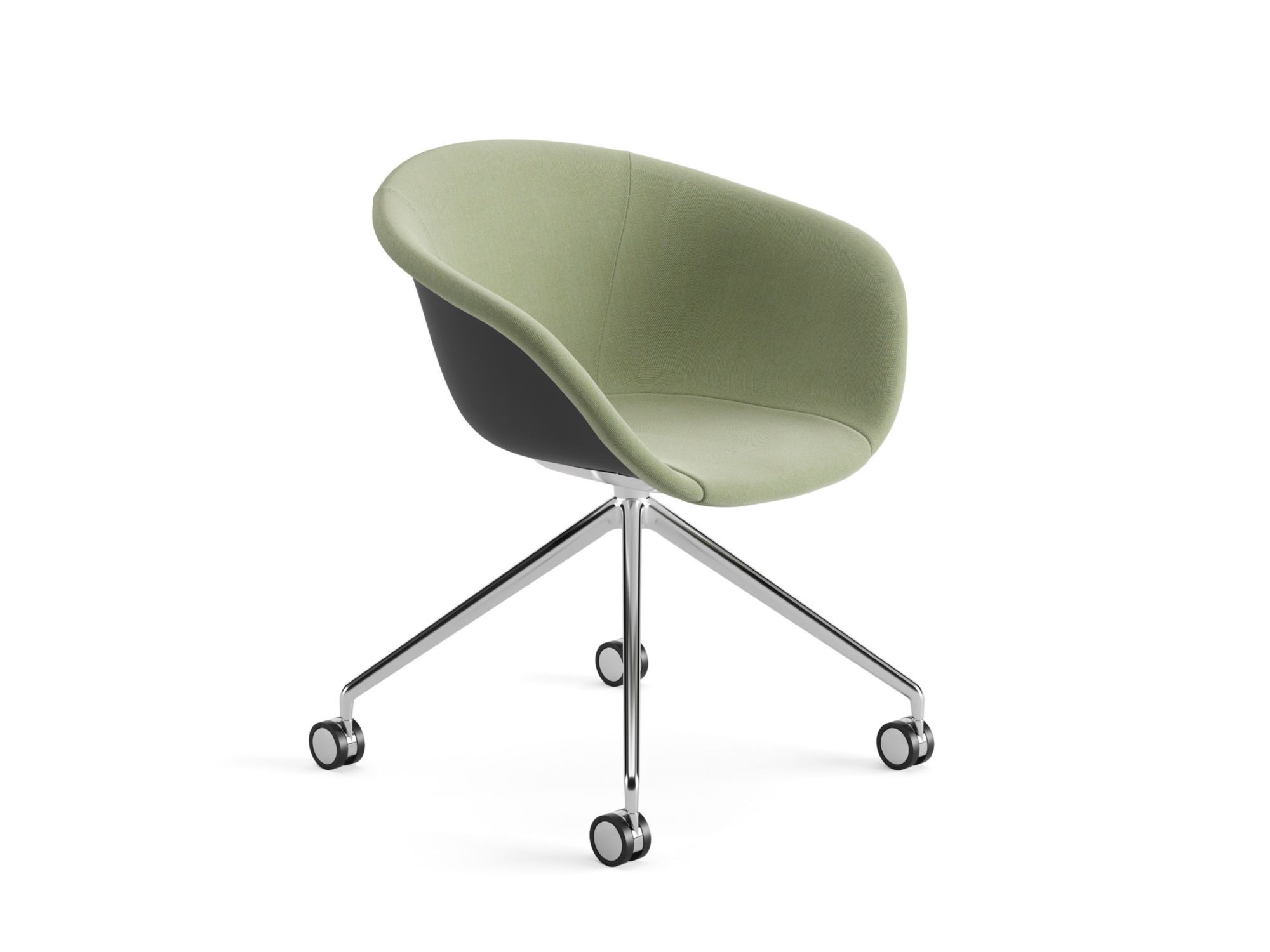 Стул с 4 спицами, частично покрытый тканью Arper Duna 02 ARCH-00120101 - Вид №1