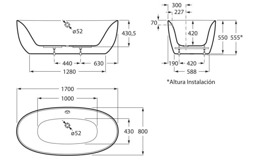 Овальная ванна акриловая комната центр Roca VIRGINIA 248313..0 ARCH-00134480
