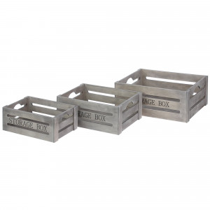 82004211 Набор ящиков «Лёгкий» с принтом, дерево, 3 шт.